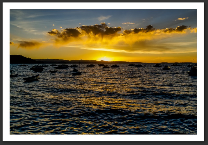 Coucher de Soleil Lago Titicaca Bolivie Sunset Andes Paysages