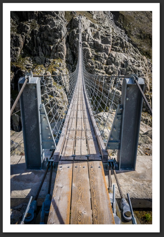 Triftbahn Triftbrücke vallée du Trift Oberland bernois Berne Suisse Switzerland